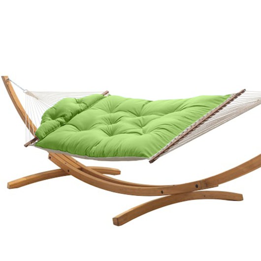 Tufted Hammock with Original Roman Arc II Cypress Stand Combo