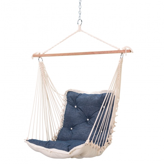 Tufted Sunbrella Single Swing - Platform Indigo