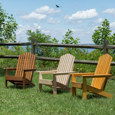 Hometown Exclusive Cypress Folding Rustic Adirondack Chair