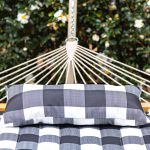 Deluxe 52'' Quilted Fabric Hammock with Patented KD Space Saving Hammock Stand and Pillow Combo - Buffalo Plaid