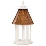 14''L x 14''W x 26''H Gazebo Style Wood Bird Feeder With Columns, White