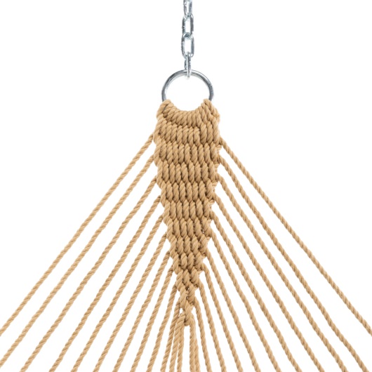 Extra-Wide Tan DuraCord Rope Hammock