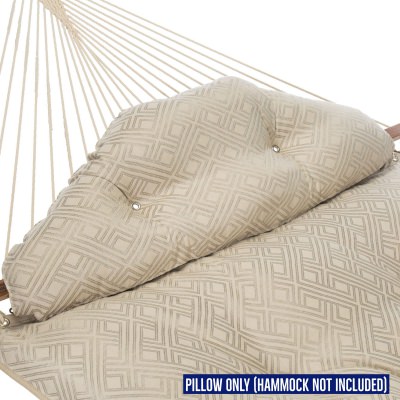 Long Sunbrella Tufted Hammock Pillow - Integrated Pewter