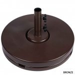 20 in. Resin Coated Concrete Umbrella Base - Matte Bronze