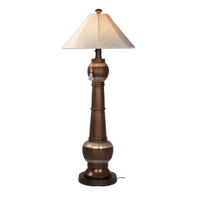 Bronze Phoenix Outdoor Floor Lamp with Sunbrella Shade