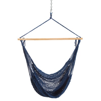 Deluxe Polyester Rope Swing Chair - Navy