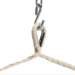 Deluxe Polyester Rope Swing Chair - Oatmeal