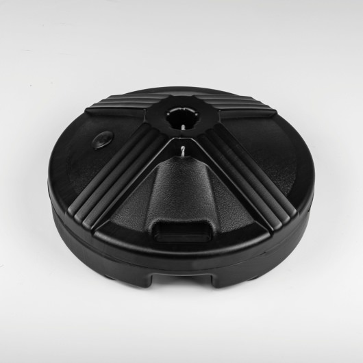 16 in. Resin Coated 50 lb. Concrete Filled Umbrella Base - Onyx