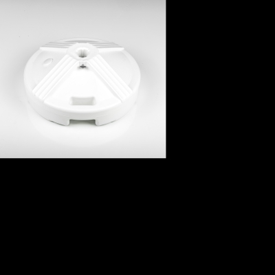 16 in. Resin Coated 50 lb. Concrete Filled Umbrella Base - Alpine White