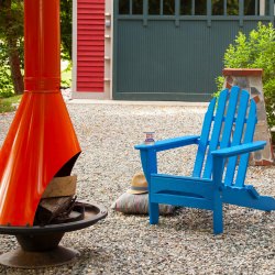 Blue Folding Adirondack Chair