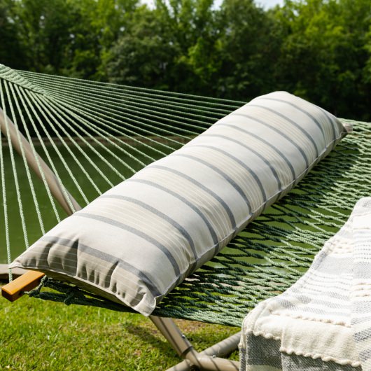 Long Sunbrella Hammock Pillow - Cove Pebble