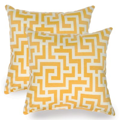Banana Yellow Keyes Indoor/Outdoor Throw Pillow - Set of Two