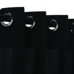 WeatherSmart Black Onyx Outdoor Curtain with Grommets in 50 in W by 84 in L