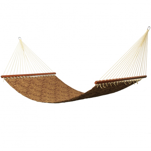 Large 2 Person Soft Polyester Quilted Hammock - Victorian Brown