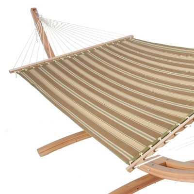 Quilted Hammock and Wood Stand