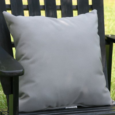 Sunbrella Charcoal Grey Outdoor Throw Pillow 19 in. x 19 in. Square