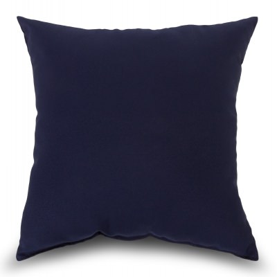 Navy Outdoor Throw Pillow 16 in. x 16 in. Square