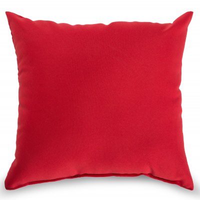 Polyester Red Outdoor Throw Pillow 16 in. x 16 in. Square by Essentials by DFO
