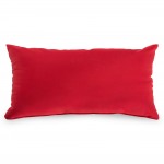 Red Outdoor Throw Pillow 19 in. x 10 in. Rectangle/Lumbar