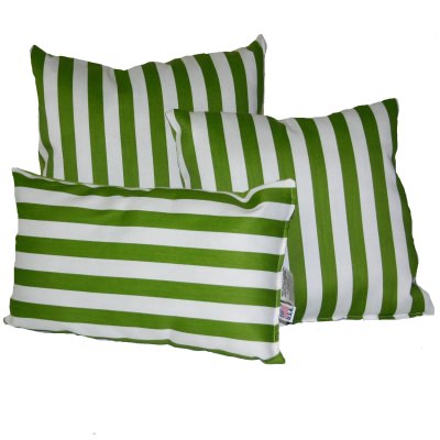 Macaw Green Stripe Outdoor Throw Pillow - 19 in. X 19 in. Square