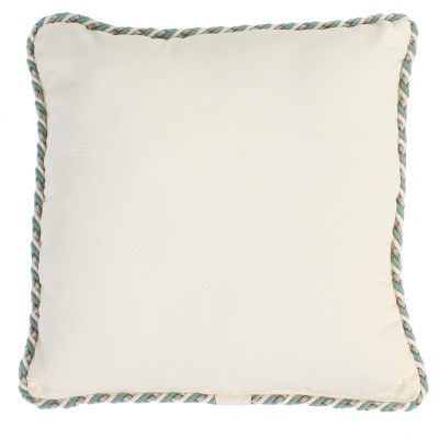 Cream Corded Outdoor Throw Pillow