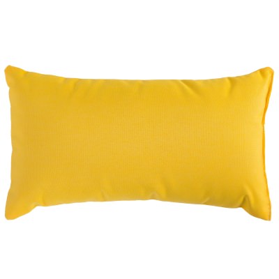 Sunflower Yellow Sunbrella Outdoor Throw Pillow (19 in. x 10 in.)