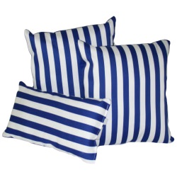 True Blue Stripe Outdoor Throw Pillow