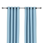 Sunbrella Canvas Air Blue Outdoor Curtain with Grommets