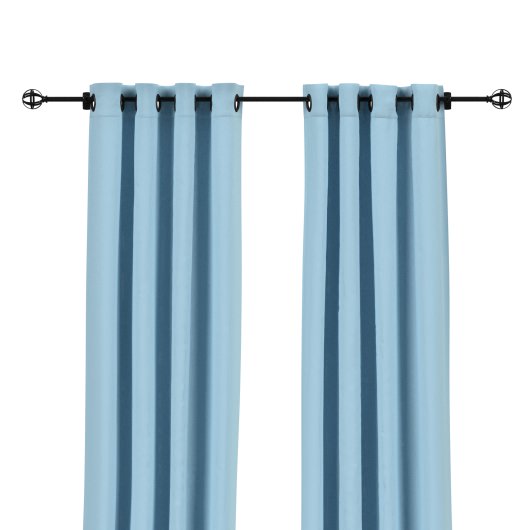 Sunbrella Canvas Air Blue Outdoor Curtain with Grommets