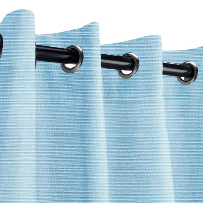 Sunbrella Canvas Air Blue Outdoor Curtain with Grommets