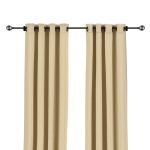 Sunbrella Canvas Antique Beige Outdoor Curtain with Grommets