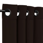 Sunbrella Canvas Bay Brown Outdoor Curtain with Grommets