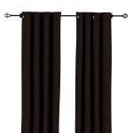 Sunbrella Canvas Bay Brown Outdoor Curtain with Grommets