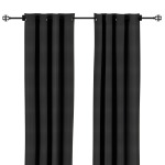 Sunbrella Canvas Black Outdoor Curtain with Grommets