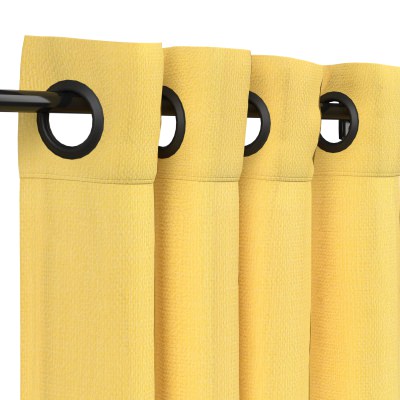Sunbrella Canvas Buttercup Outdoor Curtain with Grommets