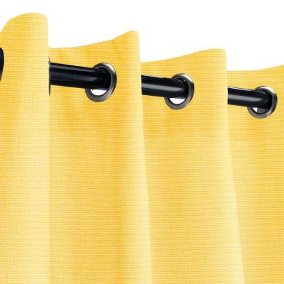 Sunbrella Canvas Buttercup Outdoor Curtain with Grommets