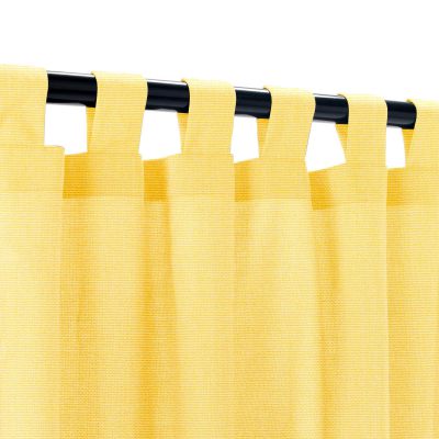 Sunbrella Canvas Buttercup Outdoor Curtain with Tabs