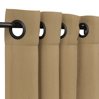 Sunbrella Canvas Camel Outdoor Curtain with Grommets