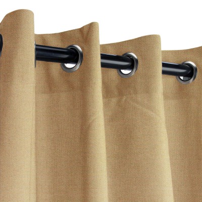 Sunbrella Canvas Camel Outdoor Curtain with Grommets