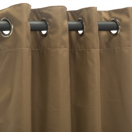 Sunbrella® Canvas Cocoa with Nickel Grommets - 50 in. x 108 in.