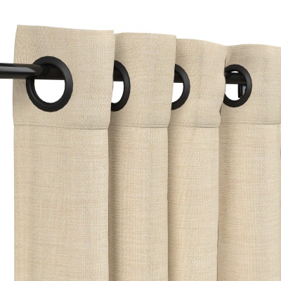 Sunbrella Canvas Flax Outdoor Curtain with Grommets
