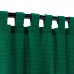 Sunbrella Canvas Forest Green Outdoor Curtain Custom Length with Tabs