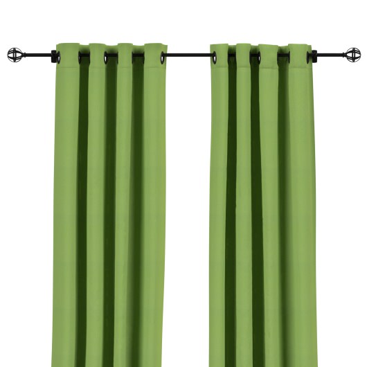 Sunbrella Canvas Ginkgo Outdoor Curtain with Grommets