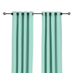 Sunbrella Canvas Glacier Outdoor Curtain with Grommets