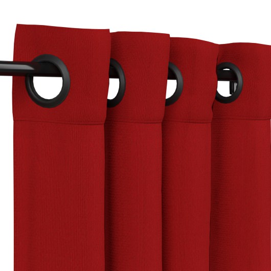 Sunbrella® Canvas Jockey Red with Dark Gunmetal Grommets - 50 in. x 84 in.