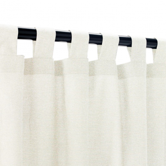 Sunbrella Linen Natural Outdoor Curtain Custom Length with Tabs