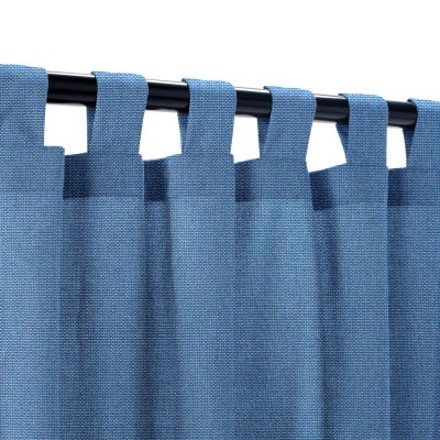 Sunbrella Canvas Regatta Outdoor Curtain Custom Length with Tabs