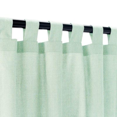 Sunbrella Canvas Spa Outdoor Curtain Custom Length w/ Tabs