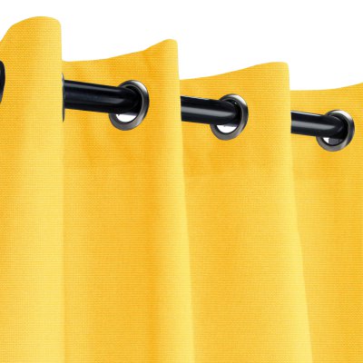 Sunbrella Canvas Sunflower Outdoor Curtain with Grommets