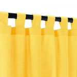 Sunbrella Canvas Sunflower Outdoor Curtain Custom Length with Tabs